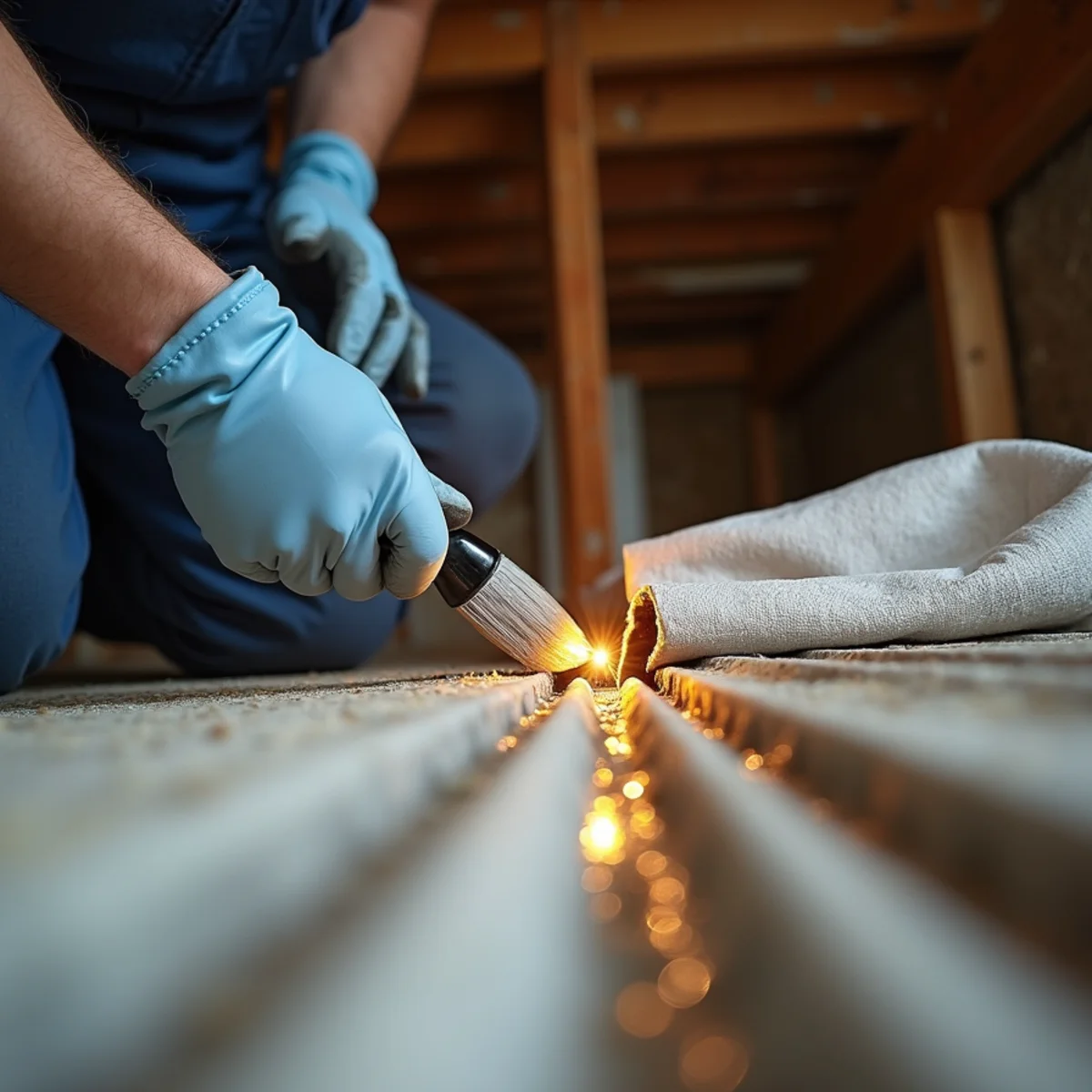 Ductwork Repair & Replacement in progress at a Kennesaw, GA home by a licensed HVAC technician