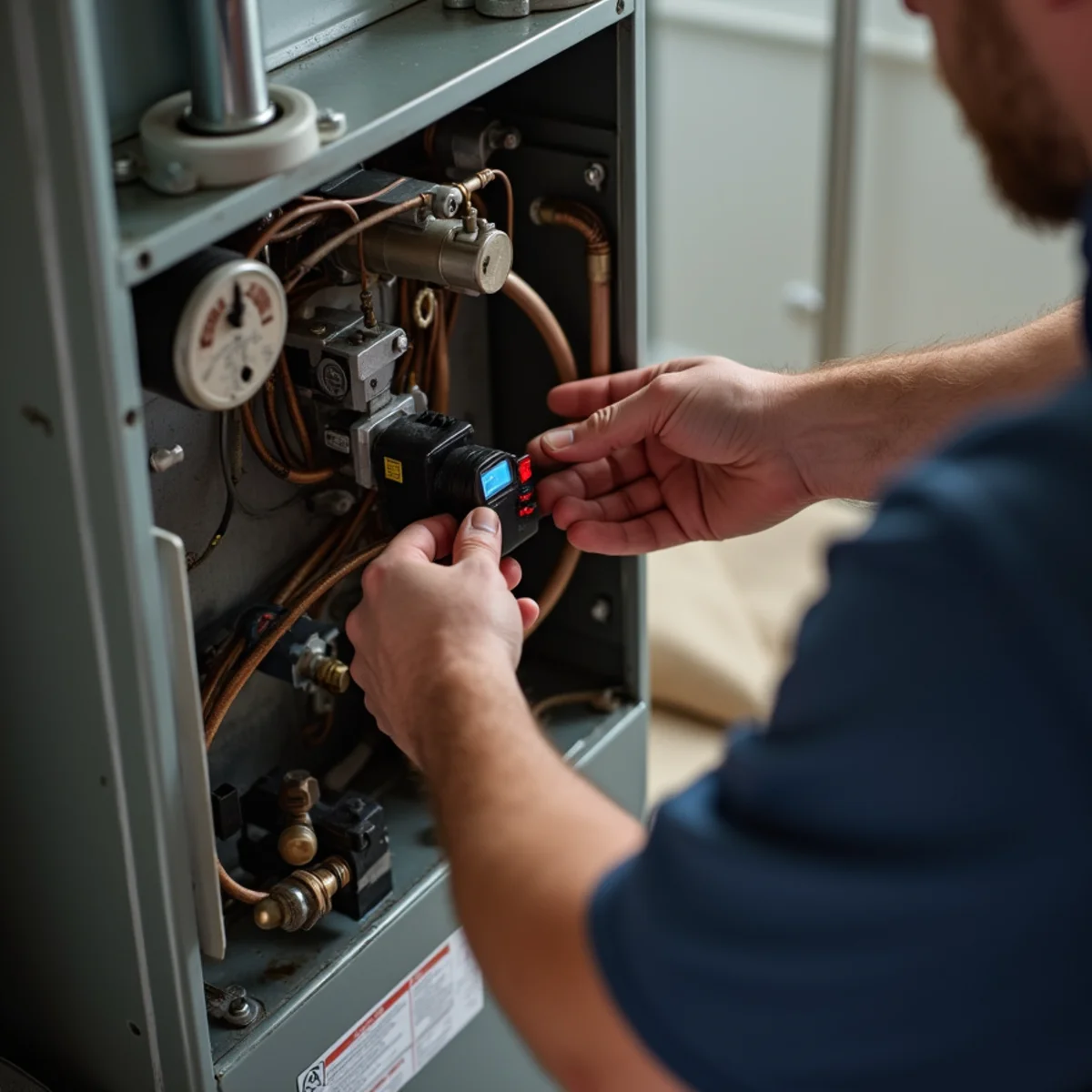 Furnace Repair in progress at a Kennesaw, GA home by a licensed HVAC technician