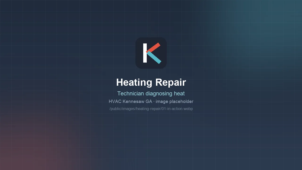 Heating Repair in progress at a Kennesaw, GA home by a licensed HVAC technician