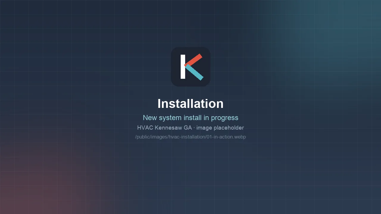 HVAC Installation & Replacement in progress at a Kennesaw, GA home by a licensed HVAC technician
