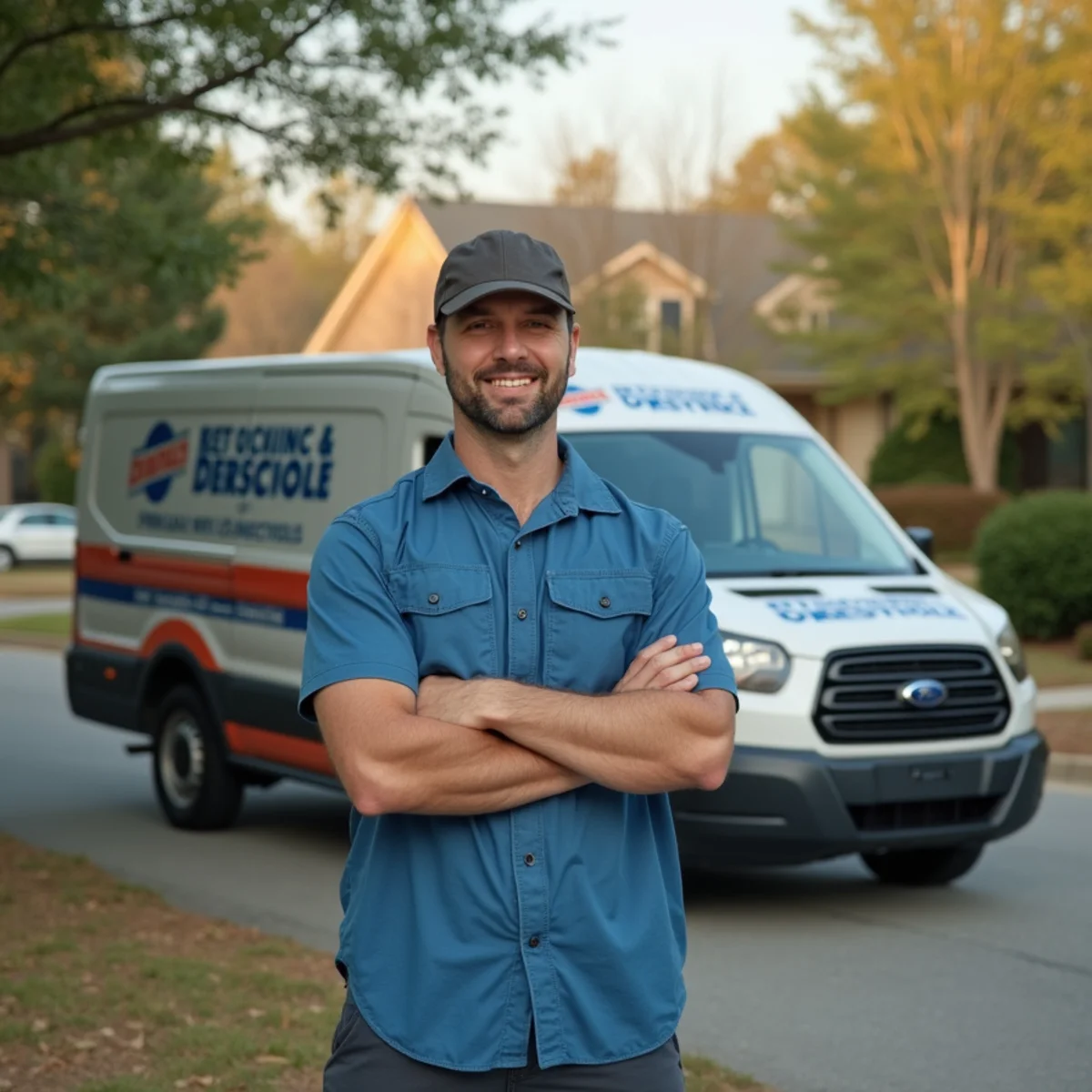HVAC technician installing a high-efficiency zoned system in an upscale Alpharetta, Georgia home